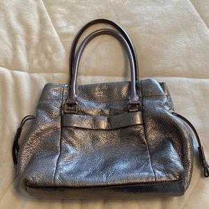 Kate spade metallic silver bag